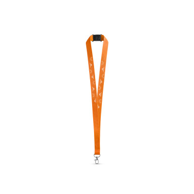 LEEDS. Polyester lanyard with safety clasp